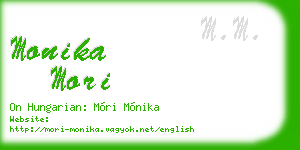 monika mori business card